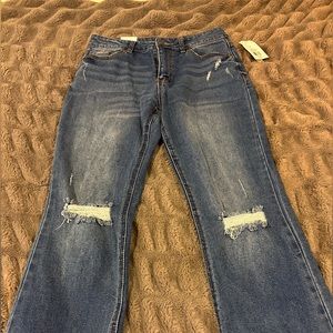 New w/ Tags Wonderly Dark-Wash Flared Jeans - Size 10